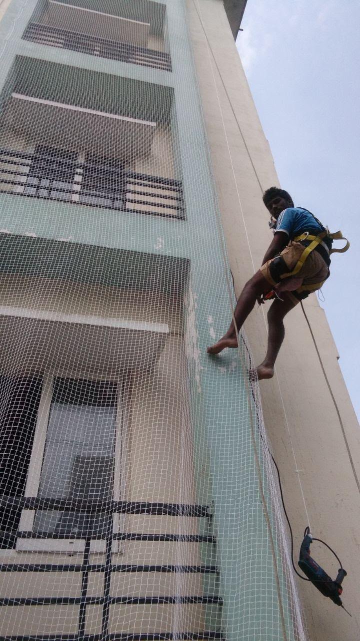 Anti bird net installation in Tellapur Hyderabad